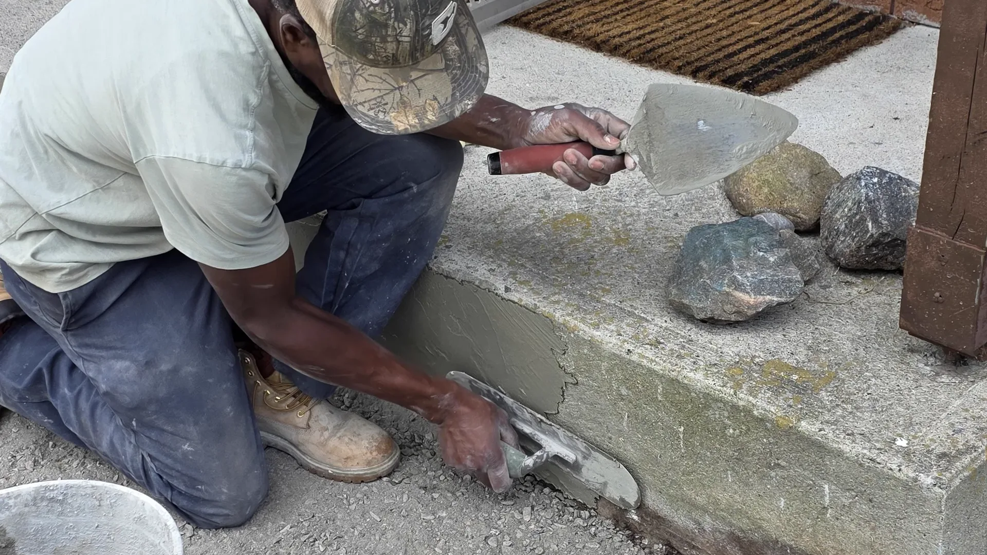 Foundation parging